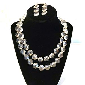 Genuine Austrian Crystal Necklace And Earring Set
